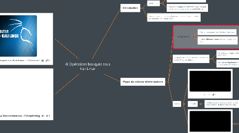 Mind Map: 4) Opérations basiques sous Kali Linux