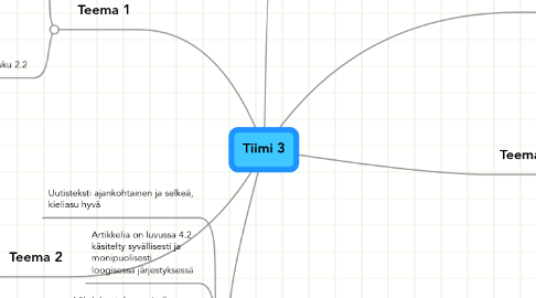 Mind Map: Tiimi 3