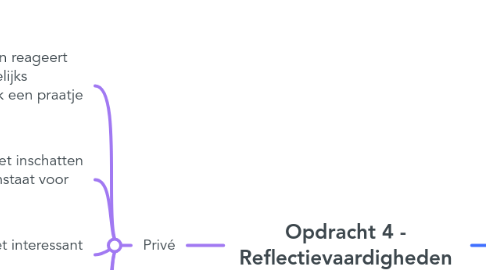 Mind Map: Opdracht 4 - Reflectievaardigheden
