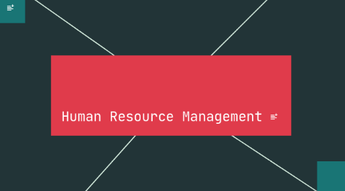 Mind Map: Human Resource Management
