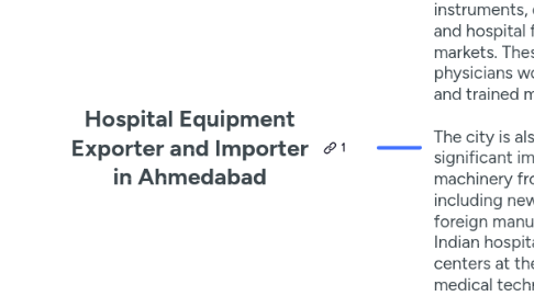 Mind Map: Hospital Equipment Exporter and Importer in Ahmedabad