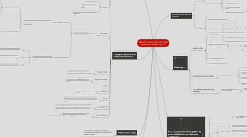 Mind Map: Bases funcionales del sistema de conducción cardíaco y ECG