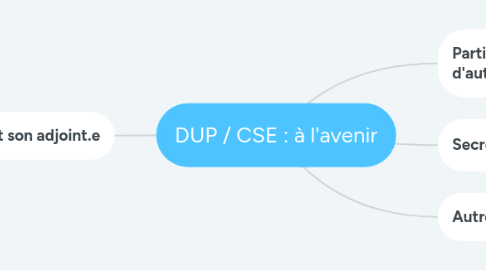 Mind Map: DUP / CSE : à l'avenir