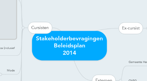 Mind Map: Stakeholderbevragingen Beleidsplan 2014