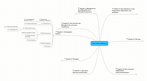 Mind Map: Unternehmensführung