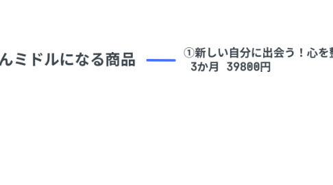 Mind Map: まーちゃんミドルになる商品