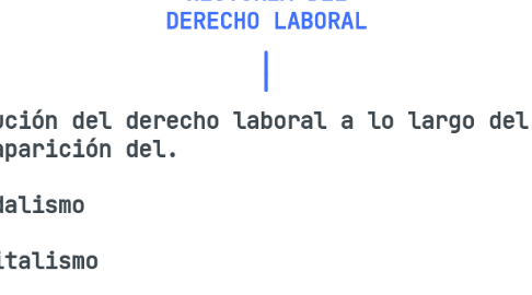 Mind Map: HISTORIA DEL DERECHO LABORAL