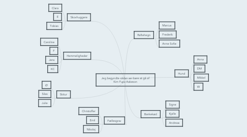 Mind Map: Jeg begyndte sådan ser bare at gå af Kim Fupz Aakeson