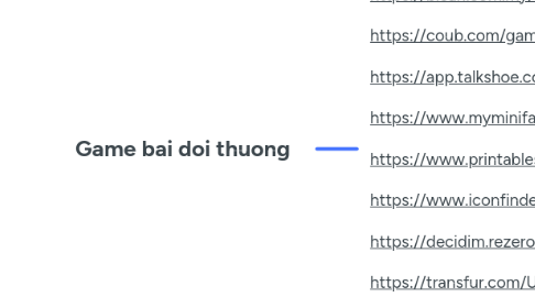 Mind Map: Game bai doi thuong
