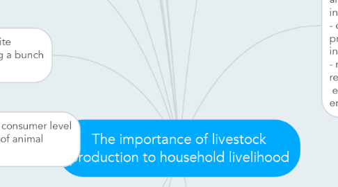 Mind Map: The importance of livestock production to household livelihood