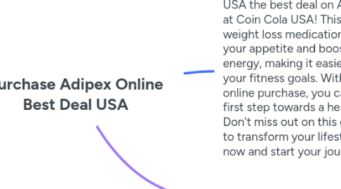 Mind Map: Purchase Adipex Online Best Deal USA