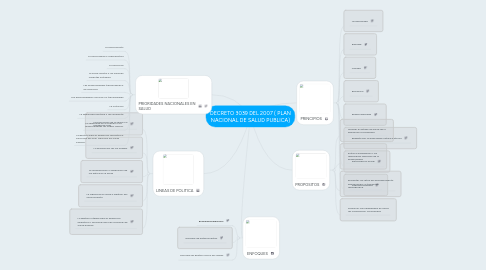 Mind Map: DECRETO 3039 DEL 2007 ( PLAN NACIONAL DE SALUD PUBLICA)