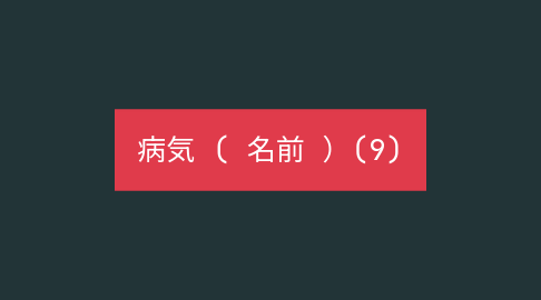 Mind Map: 病気 ( 名前 ）(9)