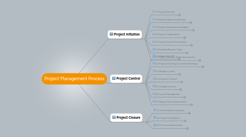 Mind Map: Project Management Process