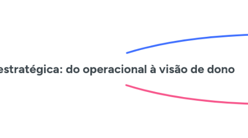 Mind Map: Organização estratégica: do operacional à visão de dono
