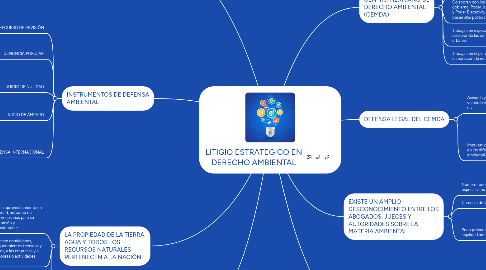 Mind Map: LITIGIO ESTRATEGICO EN DERECHO AMBIENTAL
