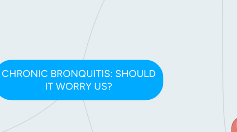 Mind Map: CHRONIC BRONQUITIS: SHOULD IT WORRY US?