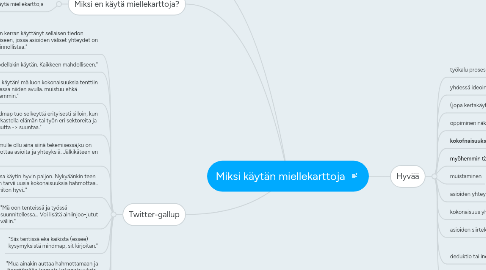 Mind Map: Miksi käytän miellekarttoja