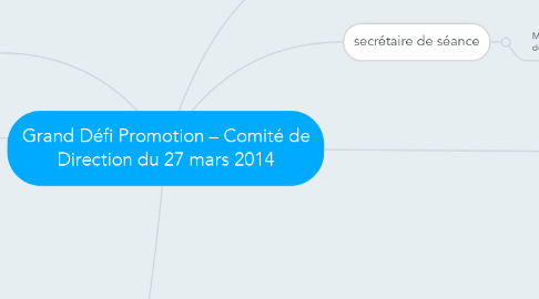 Mind Map: Grand Défi Promotion – Comité de Direction du 27 mars 2014