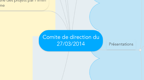 Mind Map: Comite de direction du 27/03/2014