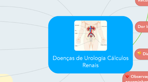 Mind Map: Doenças de Urologia Cálculos Renais