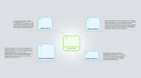 Mind Map: Areas del sistema de enumeración