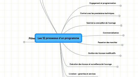 Mind Map: Les 12 processus d'un programme