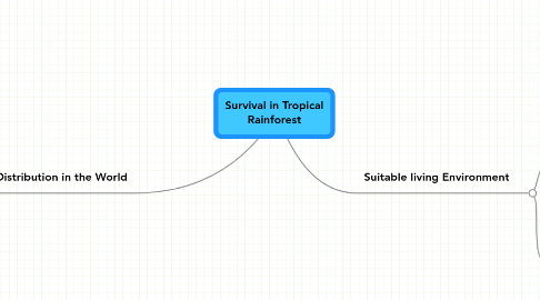 Mind Map: Survival in Tropical Rainforest