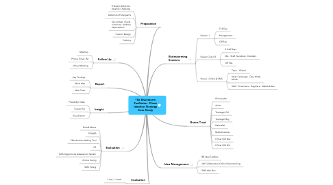 Mind Map: The Brainstorm Facilitator. Client Ideation Strategy Case Study