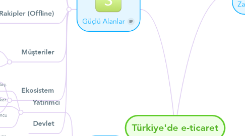 Mind Map: Türkiye'de e-ticaret
