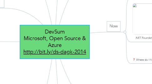 Mind Map: DevSum Microsoft, Open Source & Azure http://bit.ly/ds-dagk-2014
