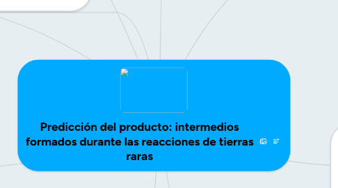 Mind Map: Predicción del producto: intermedios formados durante las reacciones de tierras raras