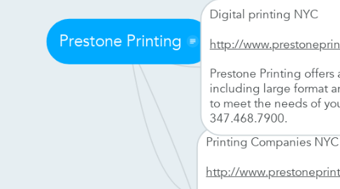 Mind Map: Prestone Printing