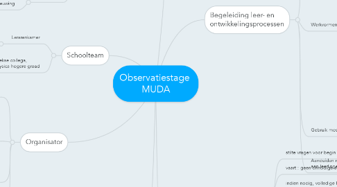 Mind Map: Observatiestage  MUDA