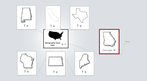 Mind Map: Geography Quiz USA