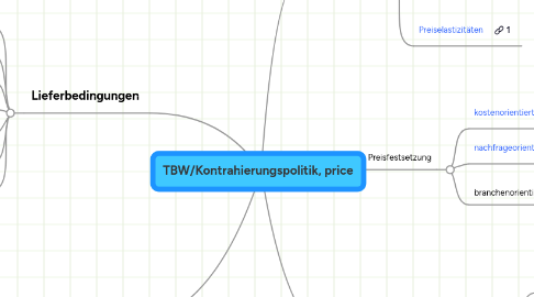 Mind Map: TBW/Kontrahierungspolitik, price