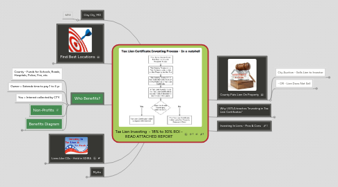 Mind Map: Tax Lien Investing  - 18% to 30% ROI - READ ATTACHED REPORT