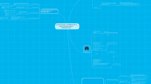 Mind Map: LA SITUACION DE LA EMPRESA EN LA INDUSTRIA NACIONAL E INTERNACIONAL