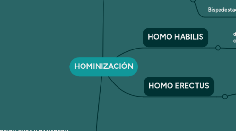 Mind Map: HOMINIZACIÓN