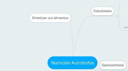 Mind Map: Nutrición Autrótofos