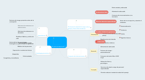 Mind Map: Atención preconcepcional