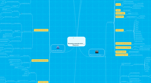 Mind Map: Elementos esenciales de la  Planeacion