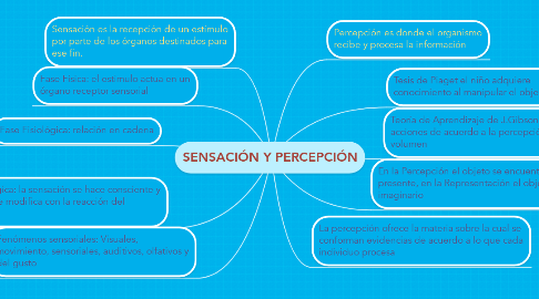 Mind Map: SENSACIÓN Y PERCEPCIÓN