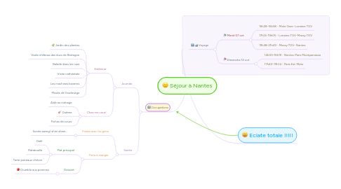 Mind Map: Séjour à Nantes