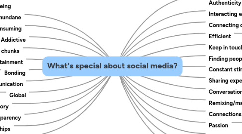 Mind Map: What's special about social media?