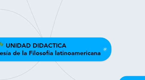Mind Map: UNIDAD DIDACTICA              Travesía de la Filosofía latinoamericana