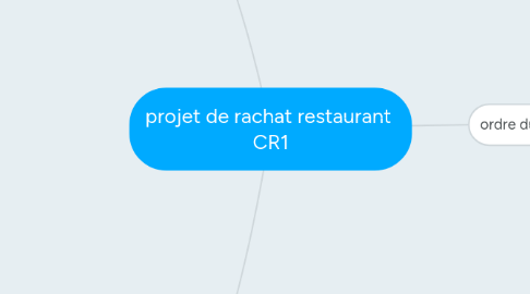 Mind Map: projet de rachat restaurant  CR1