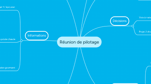 Mind Map: Réunion de pilotage