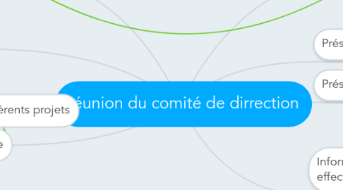 Mind Map: réunion du comité de dirrection