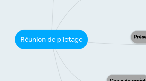 Mind Map: Réunion de pilotage